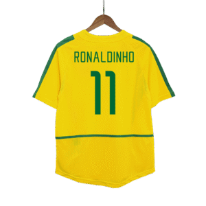 RONALDINHO #11 Brazil Retro Jersey Home Soccer Shirt 2002/03