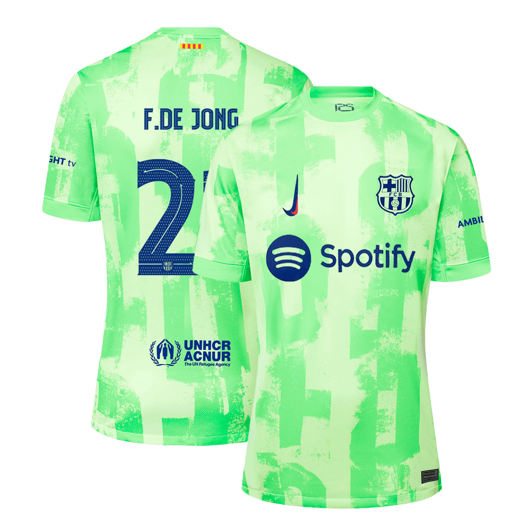 Barcelona Jersey Custom F.DE JONG #21 Soccer Jersey Third Away - UCL