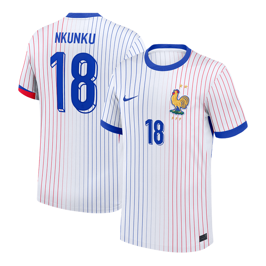 NKUNKU #18 France Soccer Jersey Away Custom Shirt