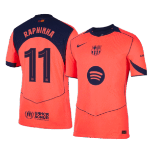Barcelona RAPHINHA #11 Third Away Custom Player Version Soccer Jersey 2025/26 - UCL