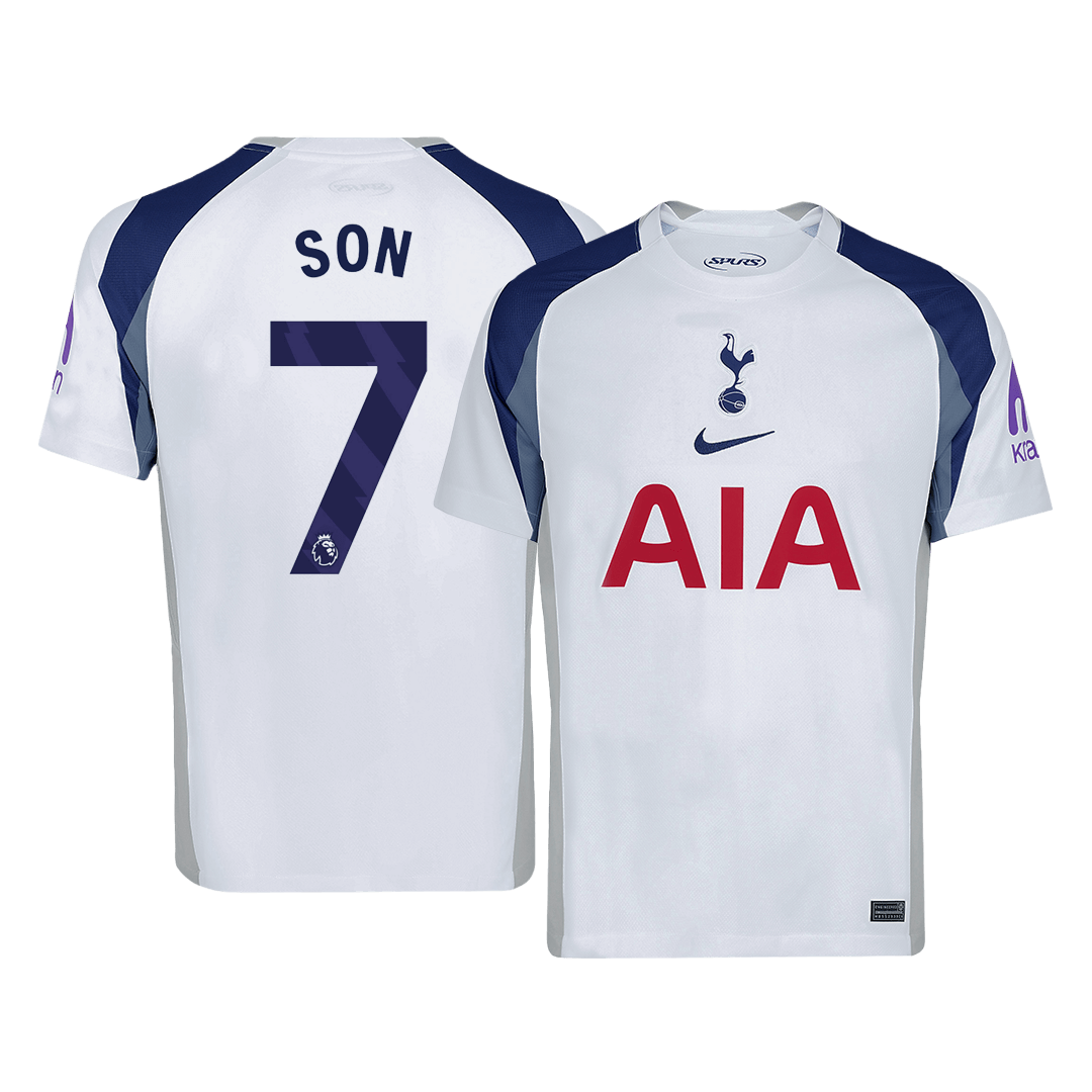 SON #7 Tottenham Hotspur Soccer Jersey Home Custom Shirt 2025/26