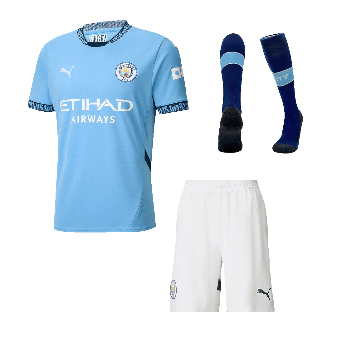 Manchester City Home Custom Full Soccer Kit