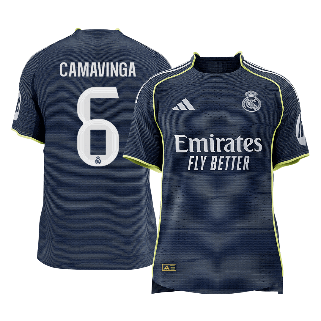 Real Madrid CAMAVINGA #6 Away Custom Player Version Soccer Jersey 2025/26