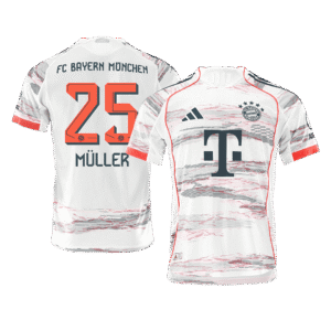 Bayern Munich MÜLLER #25 Away Custom Player Version Soccer Jersey 2025/26