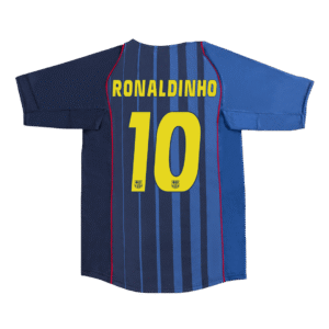 RONALDINHO #10 Barcelona Retro Jersey Away Soccer Shirt 2004/05