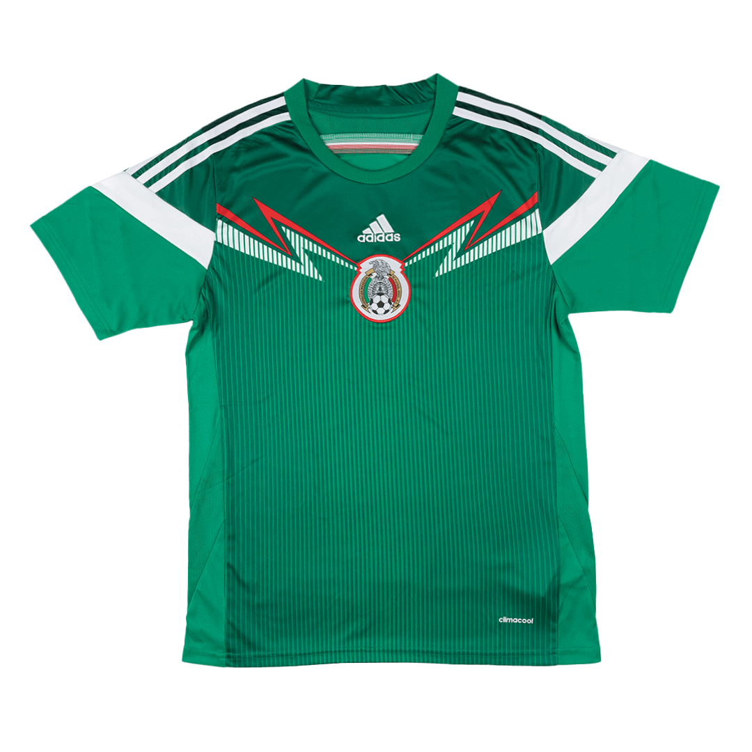 Mexico Retro Jersey Home Long Sleeve Soccer Shirt 2014 - Image 3