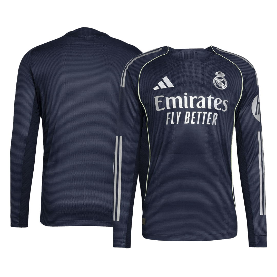 Real Madrid Away Player Version Long Sleeve Soccer Jersey 2025/26 - Image 3
